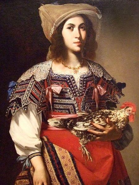 Massimo Stanzione Woman in Neapolitan Costume oil painting picture